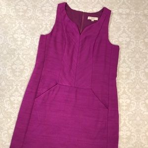 Ann Taylor Fuchsia Sleeveless Dress Sz 14